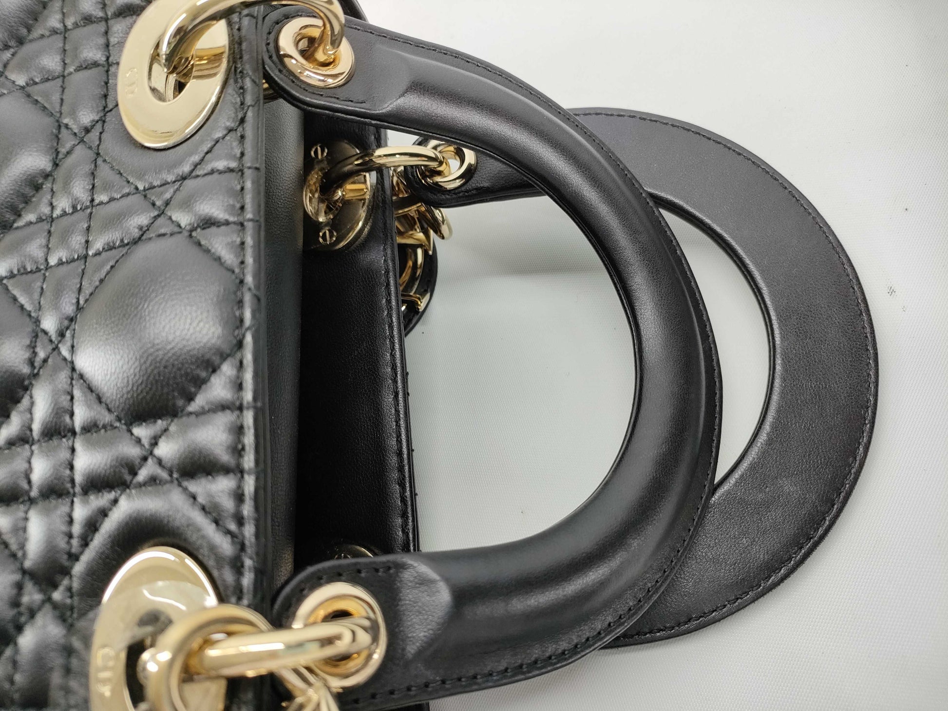 Dior Cannage Shoulder Bag Black Handbag