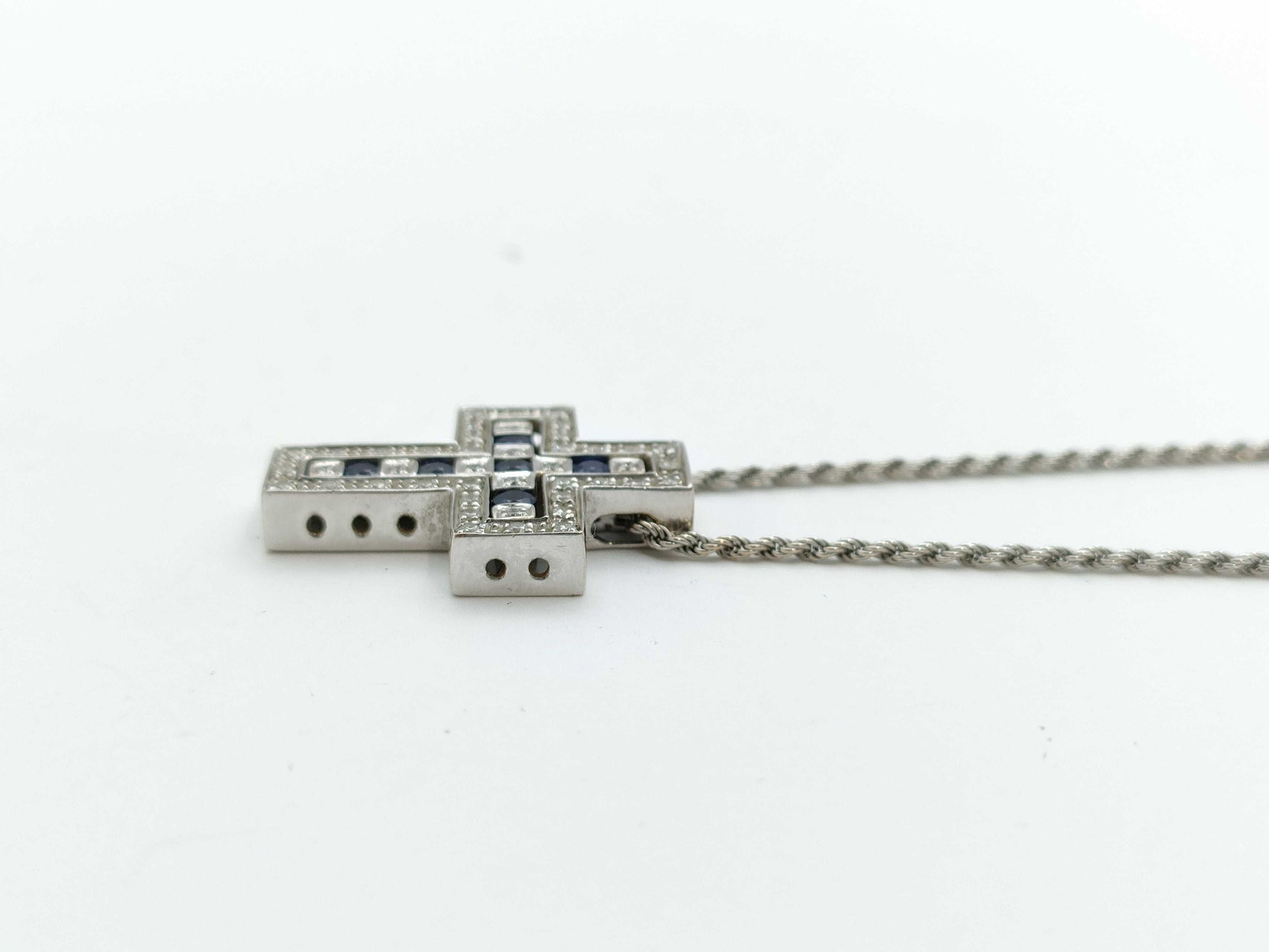 Damiani Belle Epoque Sapphire Diamond WG 750 9.9g Necklace