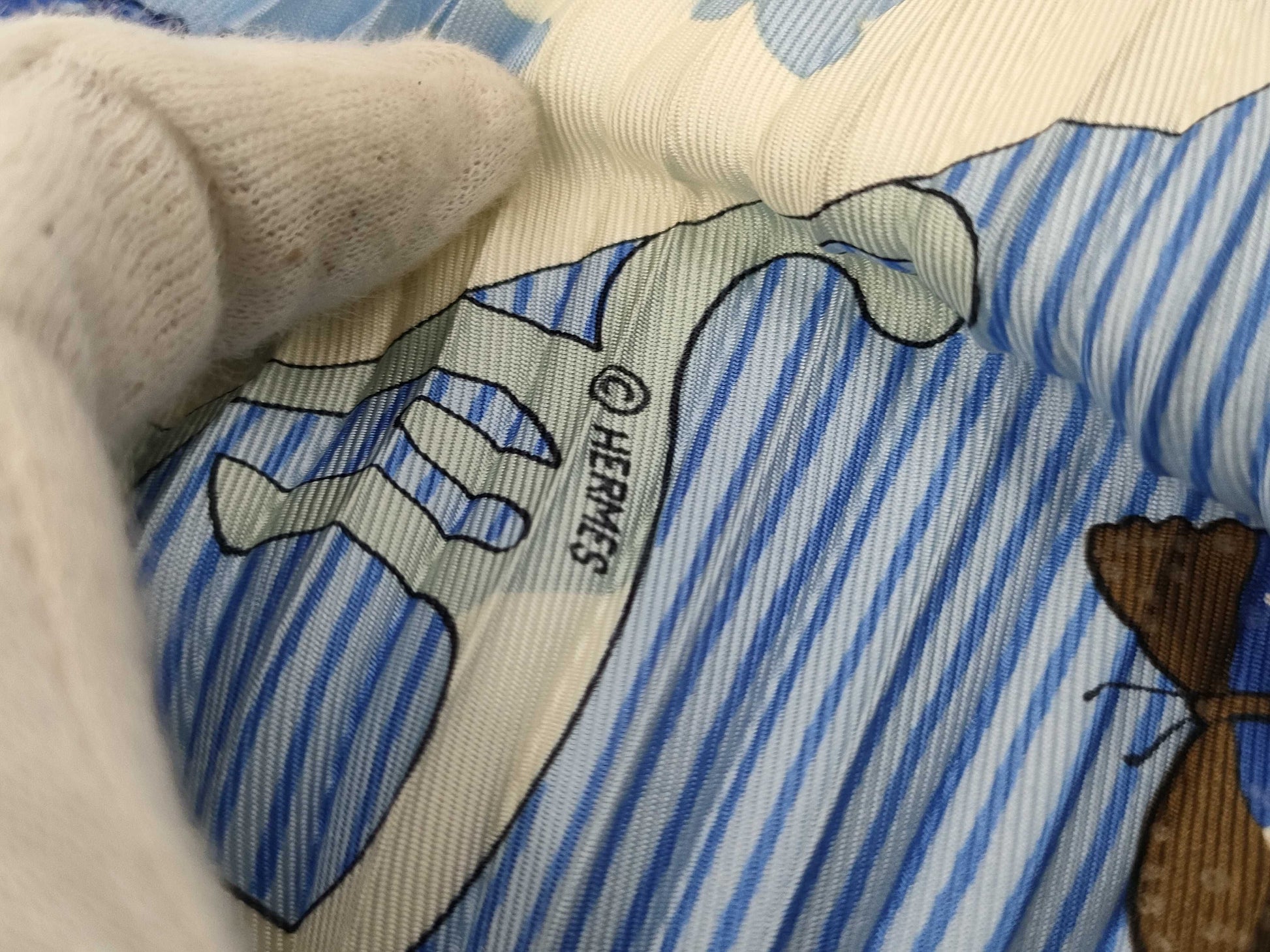 HERMES Pleated Scarf Other Accessories