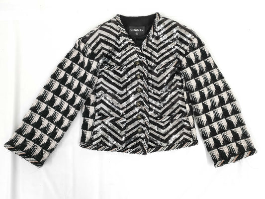 CHANEL Sequin Tweed 36 Jacket