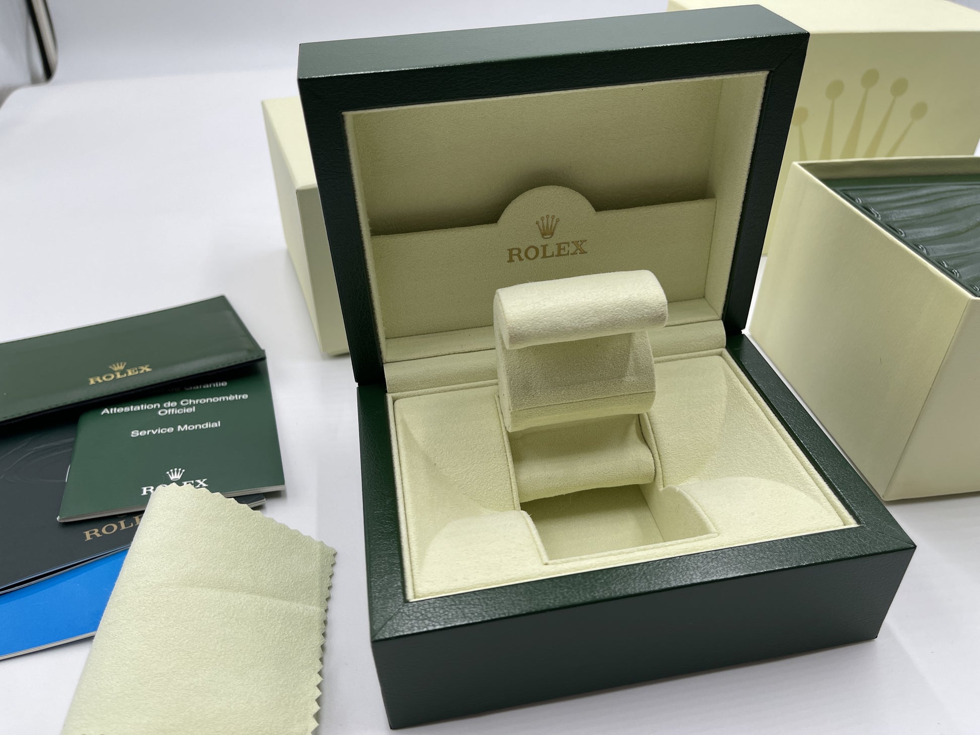 ROLEX Empty Box Set of 2 with Booklet Unisex