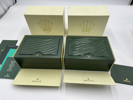 ROLEX Empty Box Set of 2 with Booklet Unisex