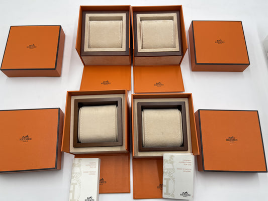 HERMES Empty Box Set of 4 Unisex