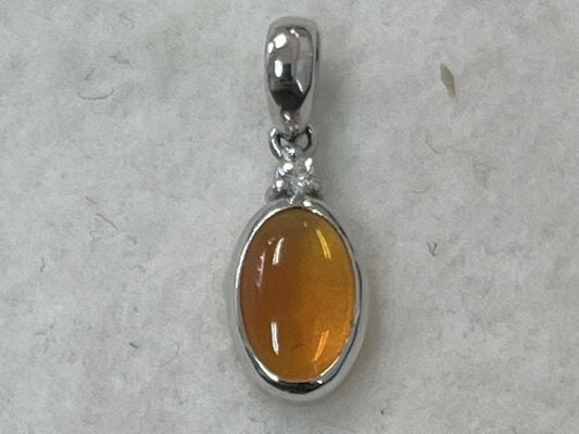 Opal 0.45ct D0.02ct K18WG 0.8g Pendant Top