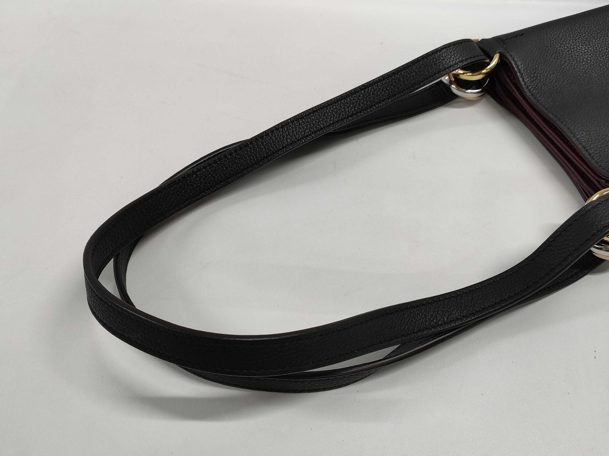 Cartier Trinity Calfskin Black Leather Shoulder Bag