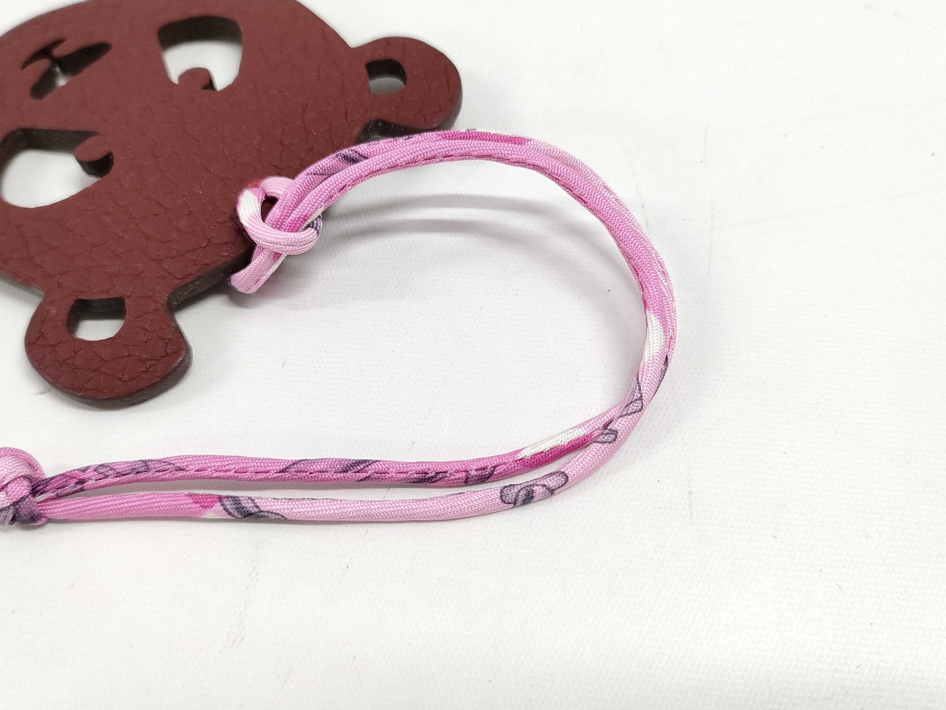 HERMES Petit H Charm Panda Motif Brown Other Accessories