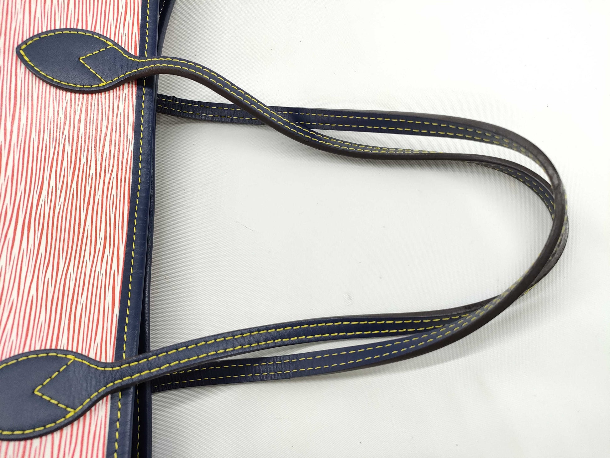 LOUIS VUITTON Epi Louis Vuitton Tote Bag M54546 Neverfull MM Epi Denim Red Blue Serial Number UB0147 Includes: Pouch, Dust Bag