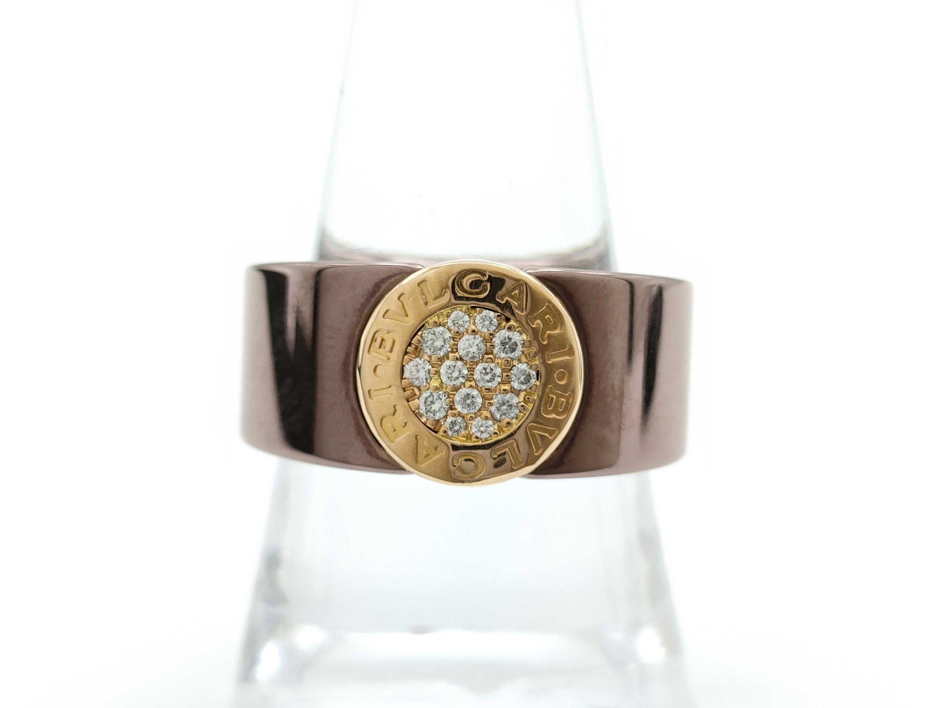 BVLGARI BB Diamond #62 Metal/Au750 8.9g Ring