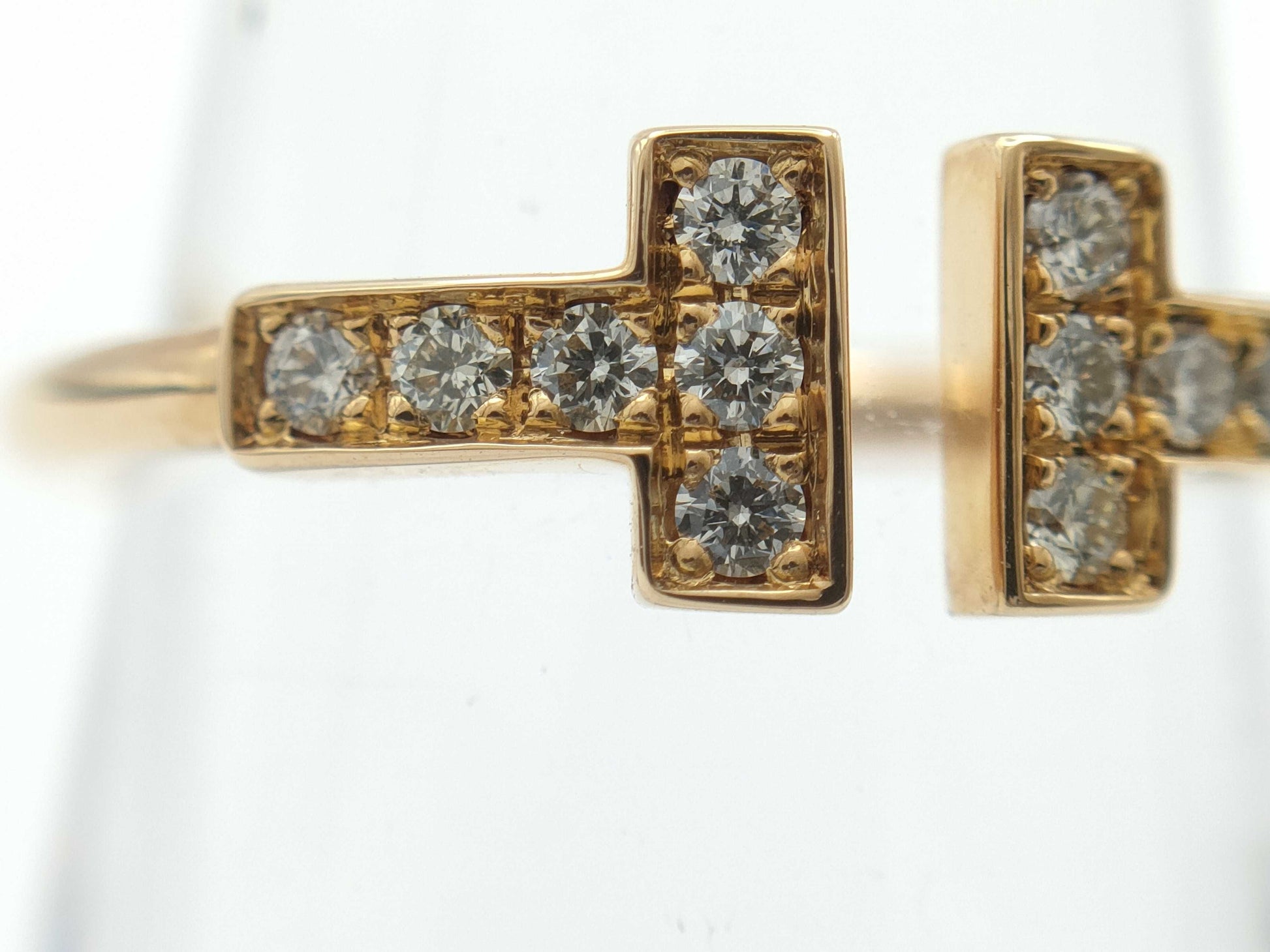 Tiffany&Co. T-Wire Diamond Au750 2.2g Ring