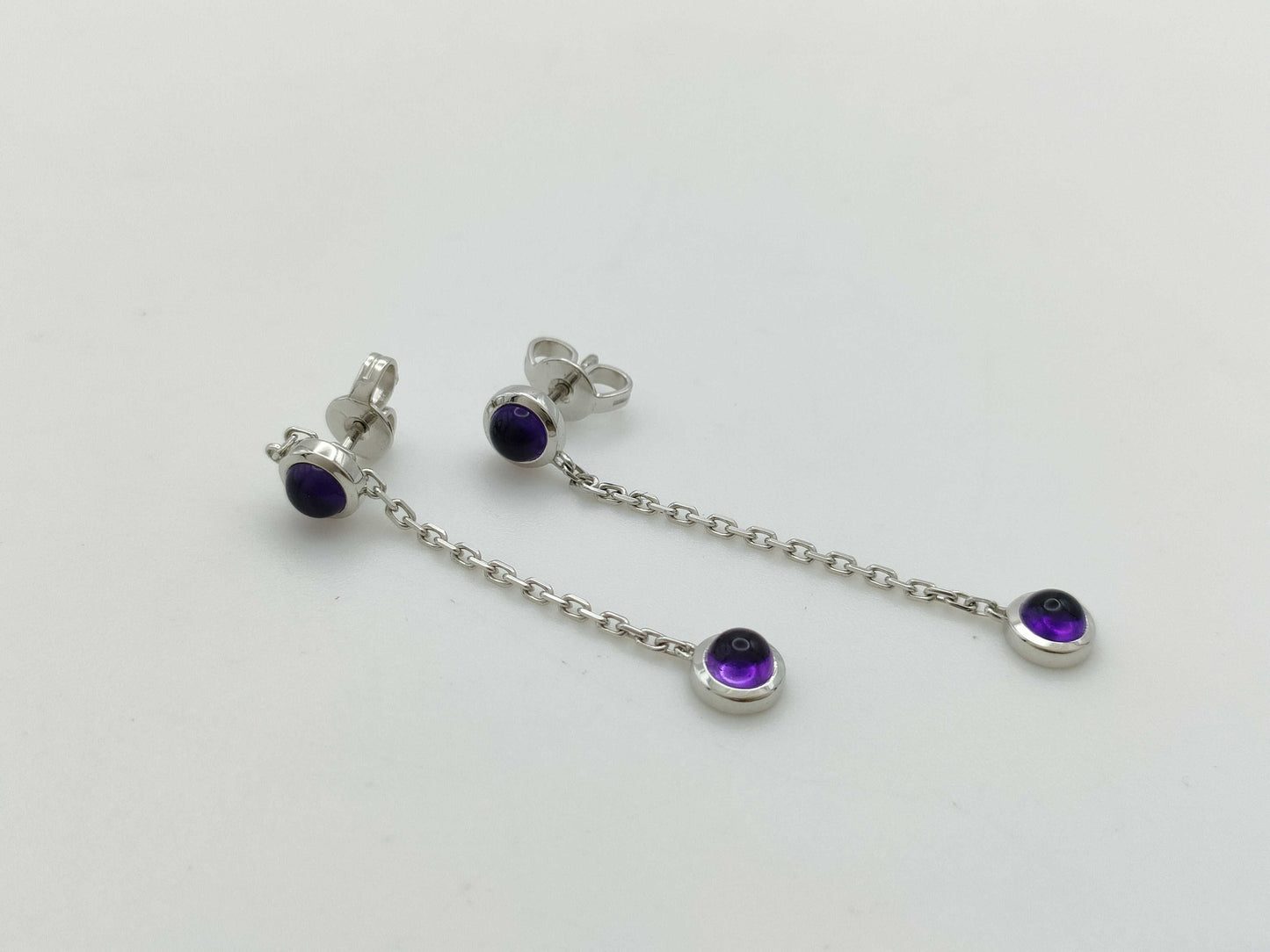 GUCCI Amethyst WG 750 2.3g Earrings
