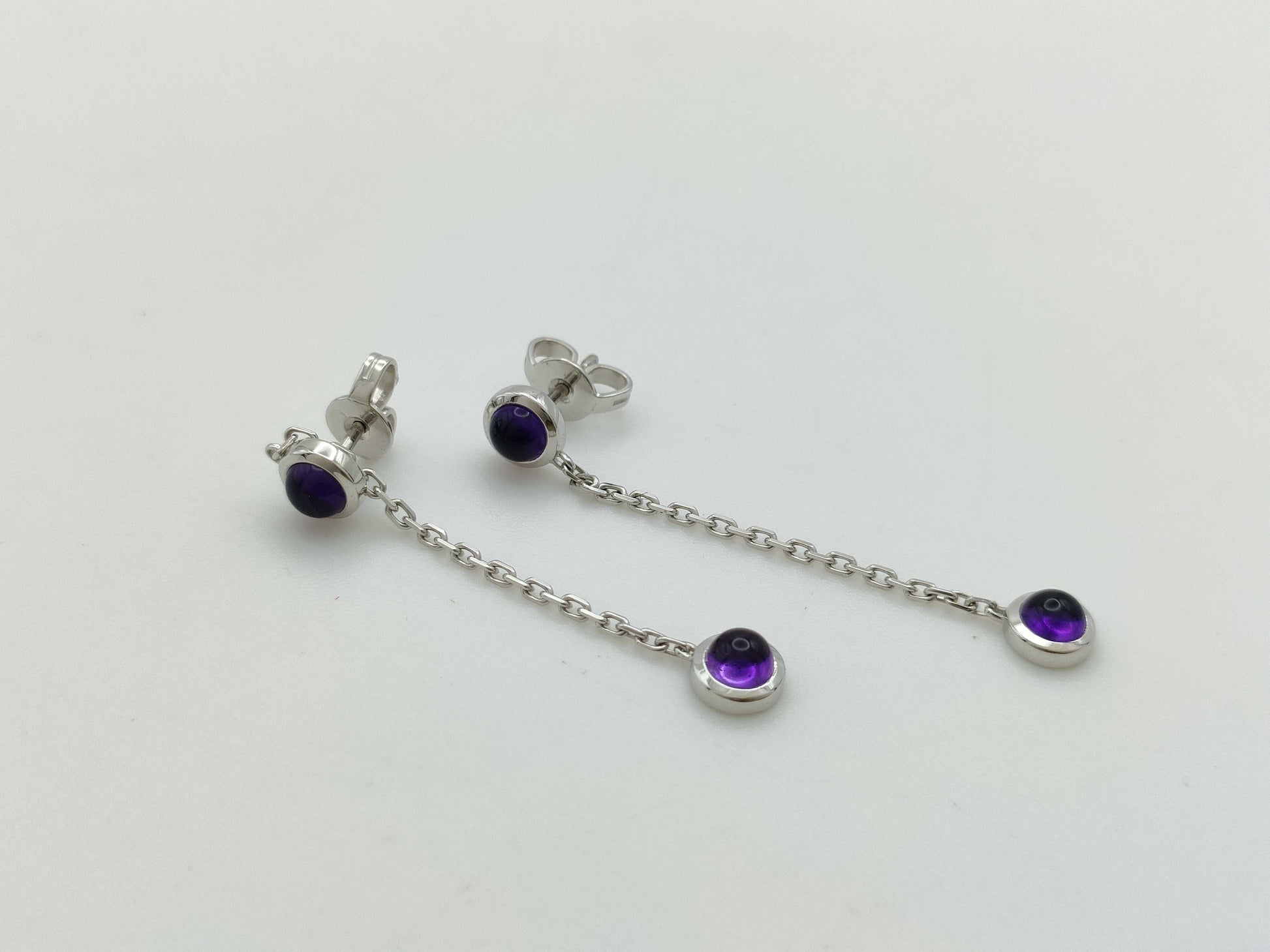 GUCCI Amethyst WG 750 2.3g Earrings