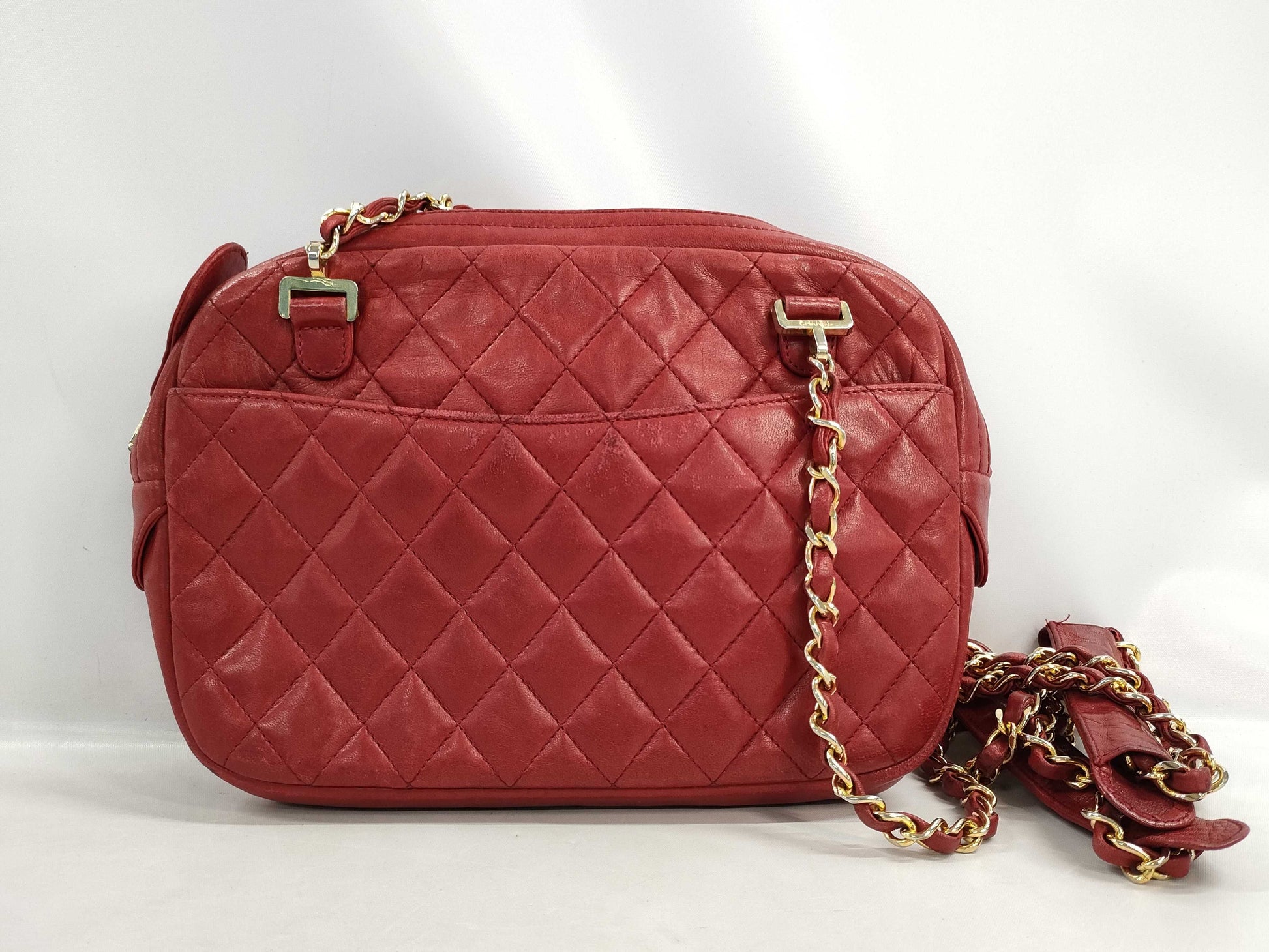 CHANEL CHANEL Matelasse Lambskin Chain Shoulder Bag with Seal