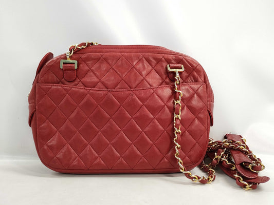 CHANEL CHANEL Matelasse Lambskin Chain Shoulder Bag with Seal