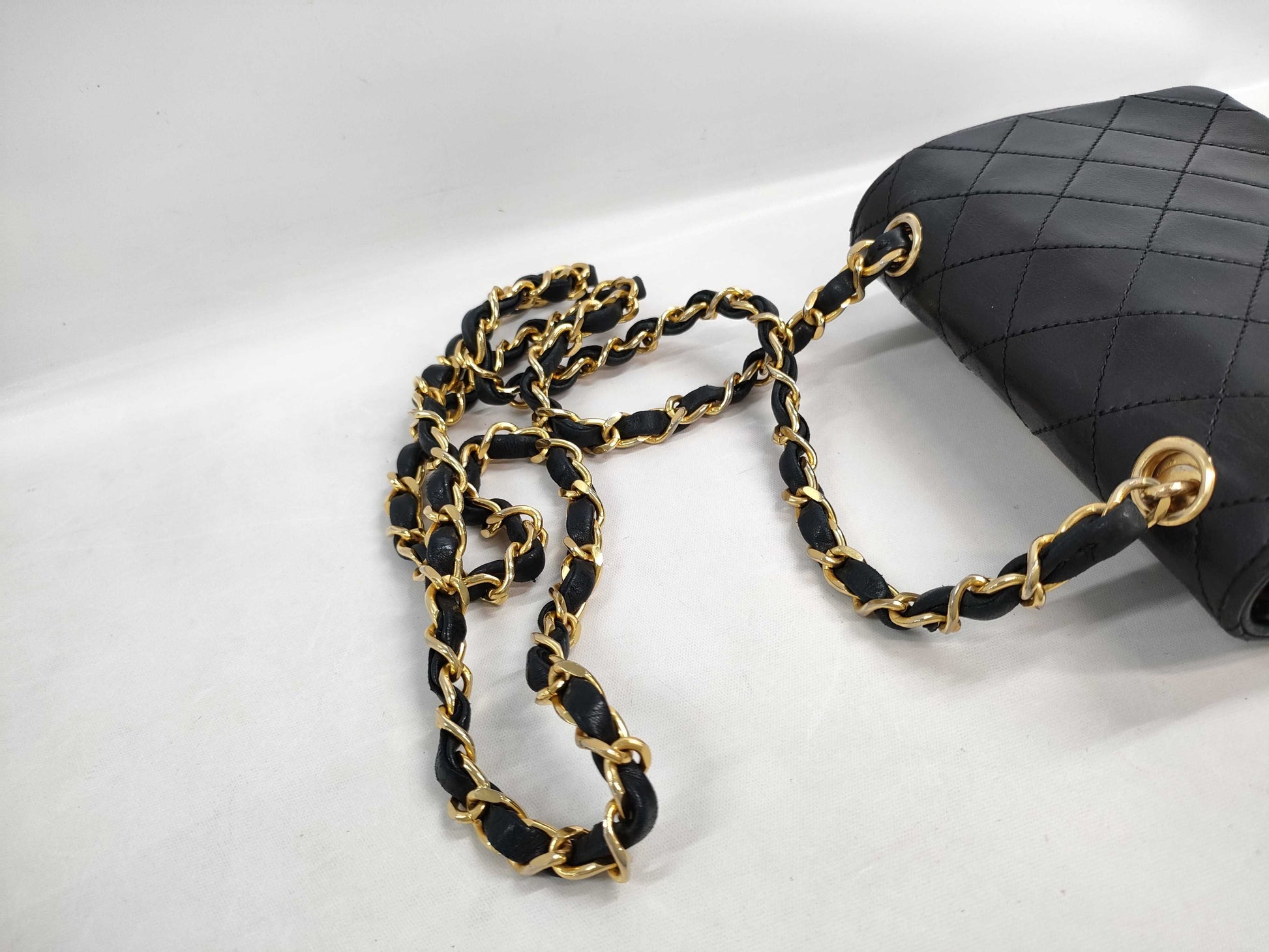 CHANEL CHANEL Lambskin Mini Matelasse Chain Shoulder Bag