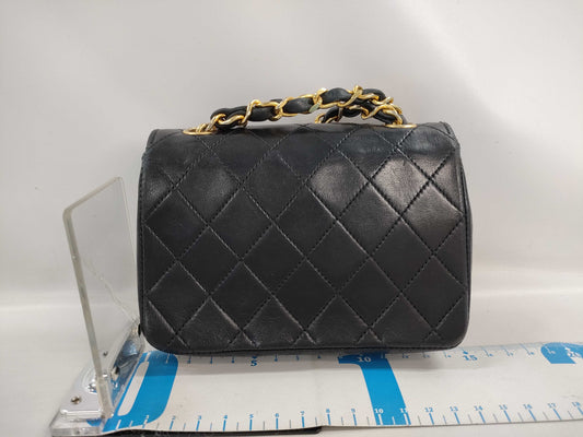 CHANEL Lambskin Mini Matelasse Chain Shoulder Bag