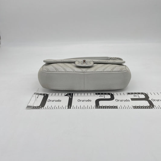 CHANEL CHANEL Chevron Single Flap Chain Shoulder Bag, No. 24