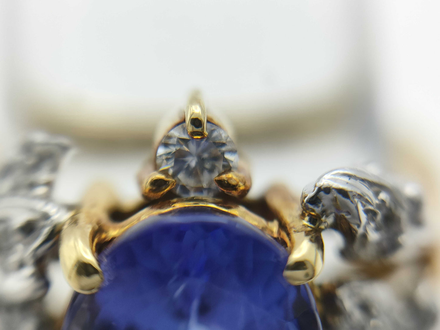 TZ1.92ct D0.16ct K18/PT900 5.4g Ring