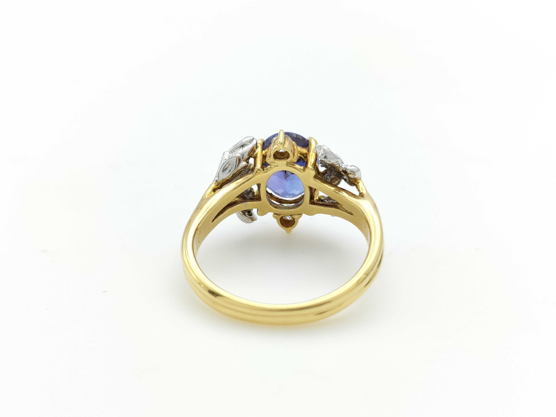 TZ1.92ct D0.16ct K18/PT900 5.4g Ring