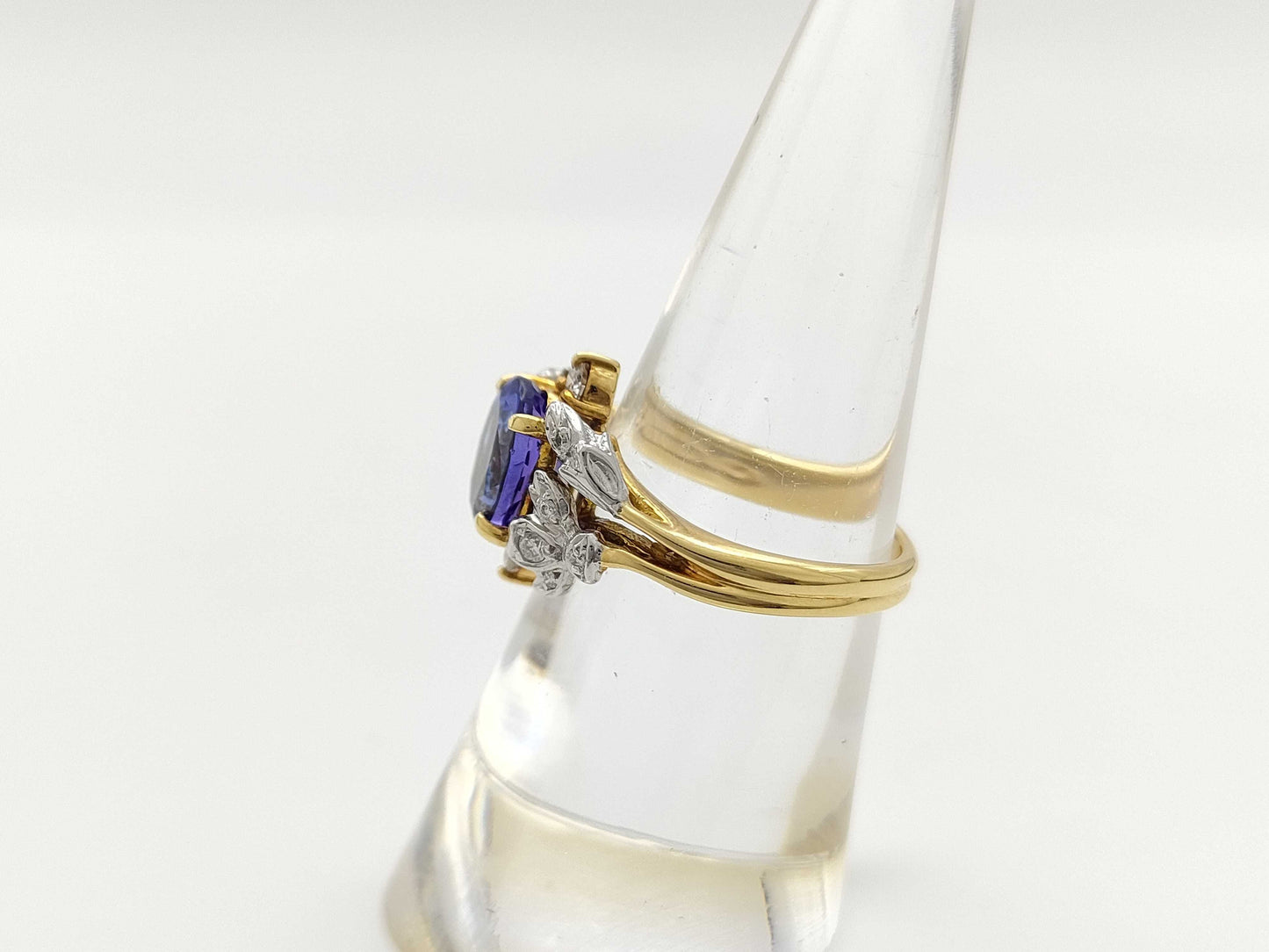 TZ1.92ct D0.16ct K18/PT900 5.4g Ring
