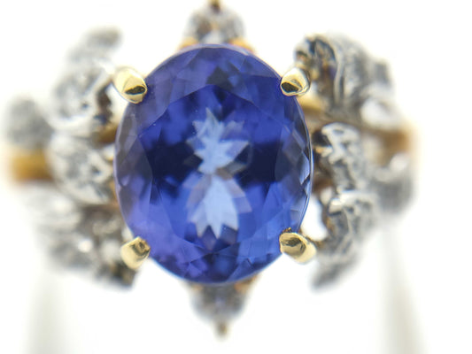 TZ1.92ct D0.16ct K18/PT900 5.4g Ring