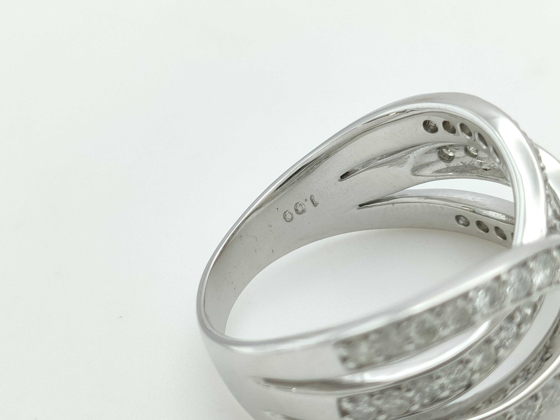 D1.00ct K18WG 8.1g Ring