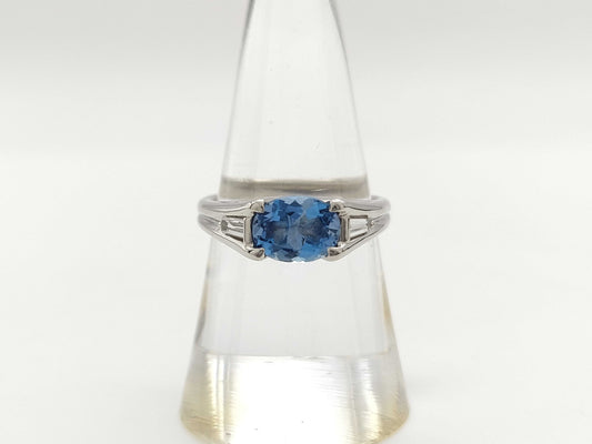 AQ1.20ct D0.13ct PT900 7.8g Ring