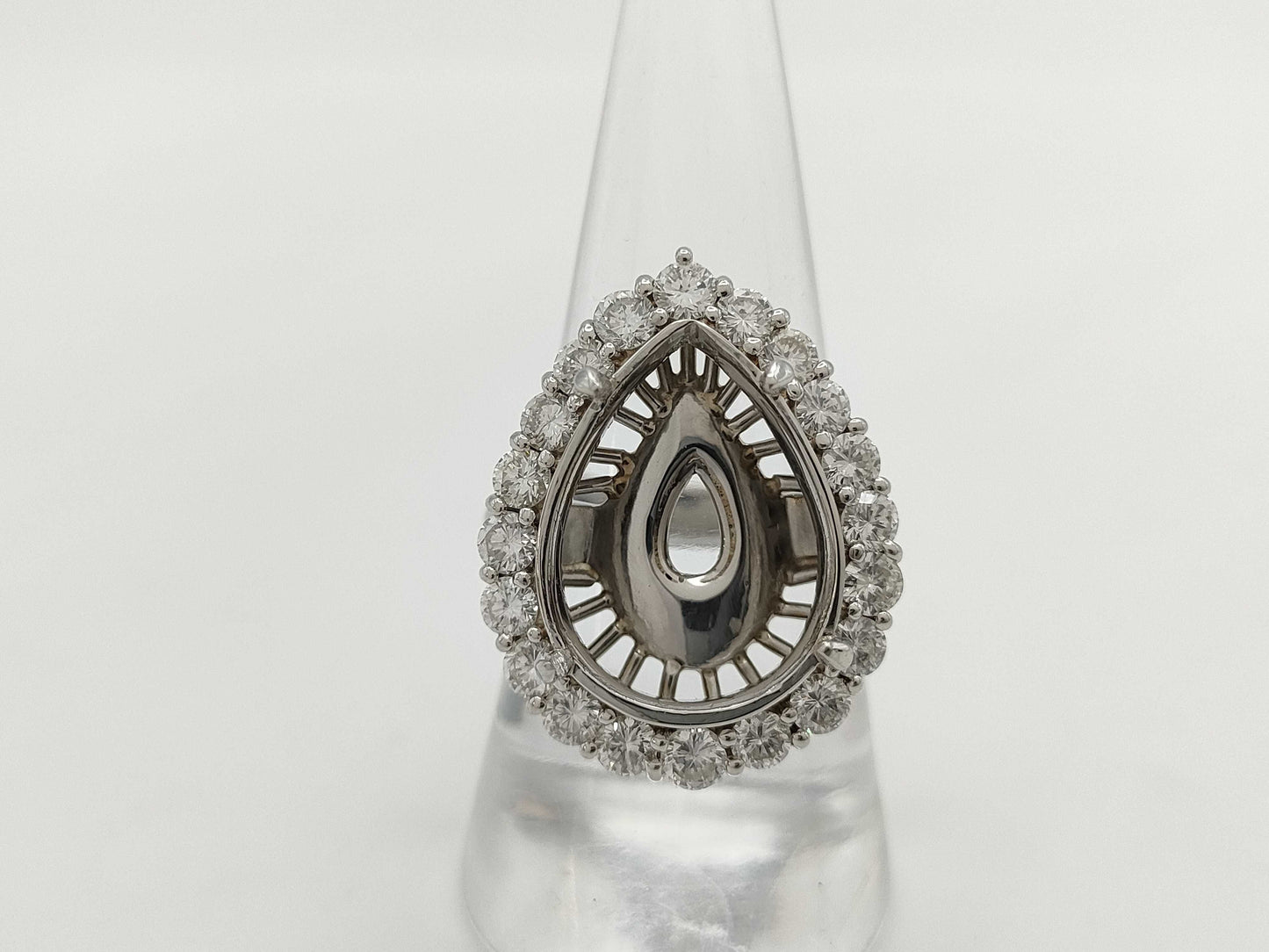 D2.03ct 20pcs Empty Frame PT900 18.0g Ring