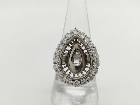 D2.03ct 20pcs Empty Frame PT900 18.0g Ring