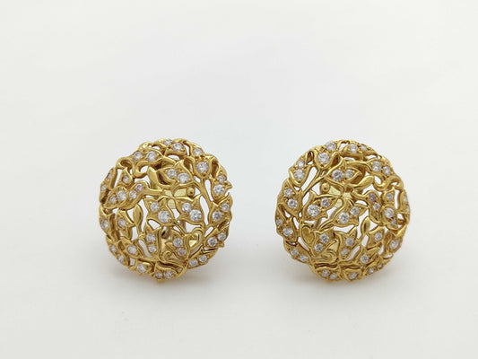 Queen D0.50ct D0.50ct K18 10.8g Earrings