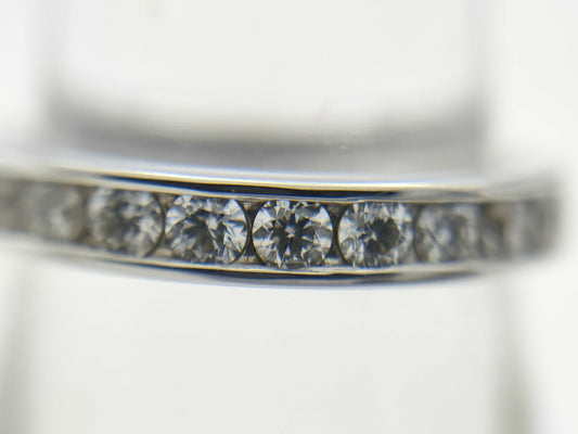 D0.33ct Half Eternity K18WG 3.8g Ring