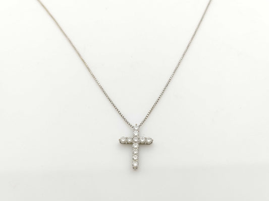 D0.50ct K18WG 3.6g Necklace