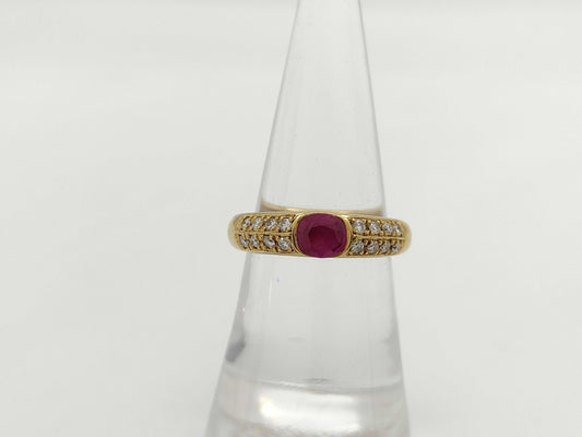 R0.65ct D0.24ct K18 7.2g Ring