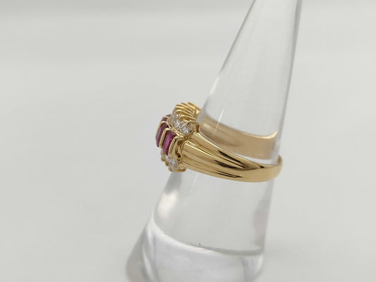 R1.14ct D0.65ct K18 4.2g Ring