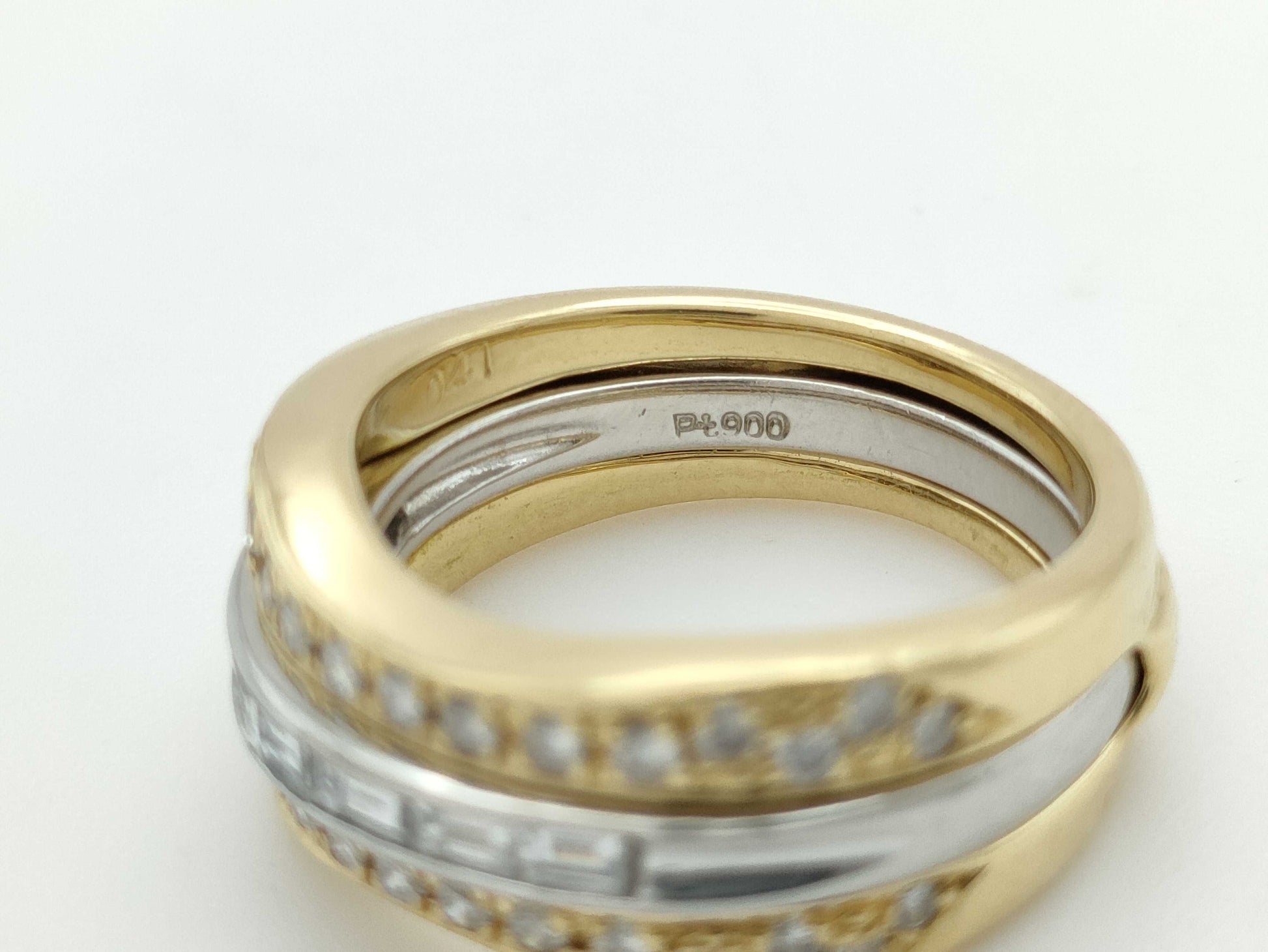 D0.44ct D0.41ct K18/PT900 11.4g Ring