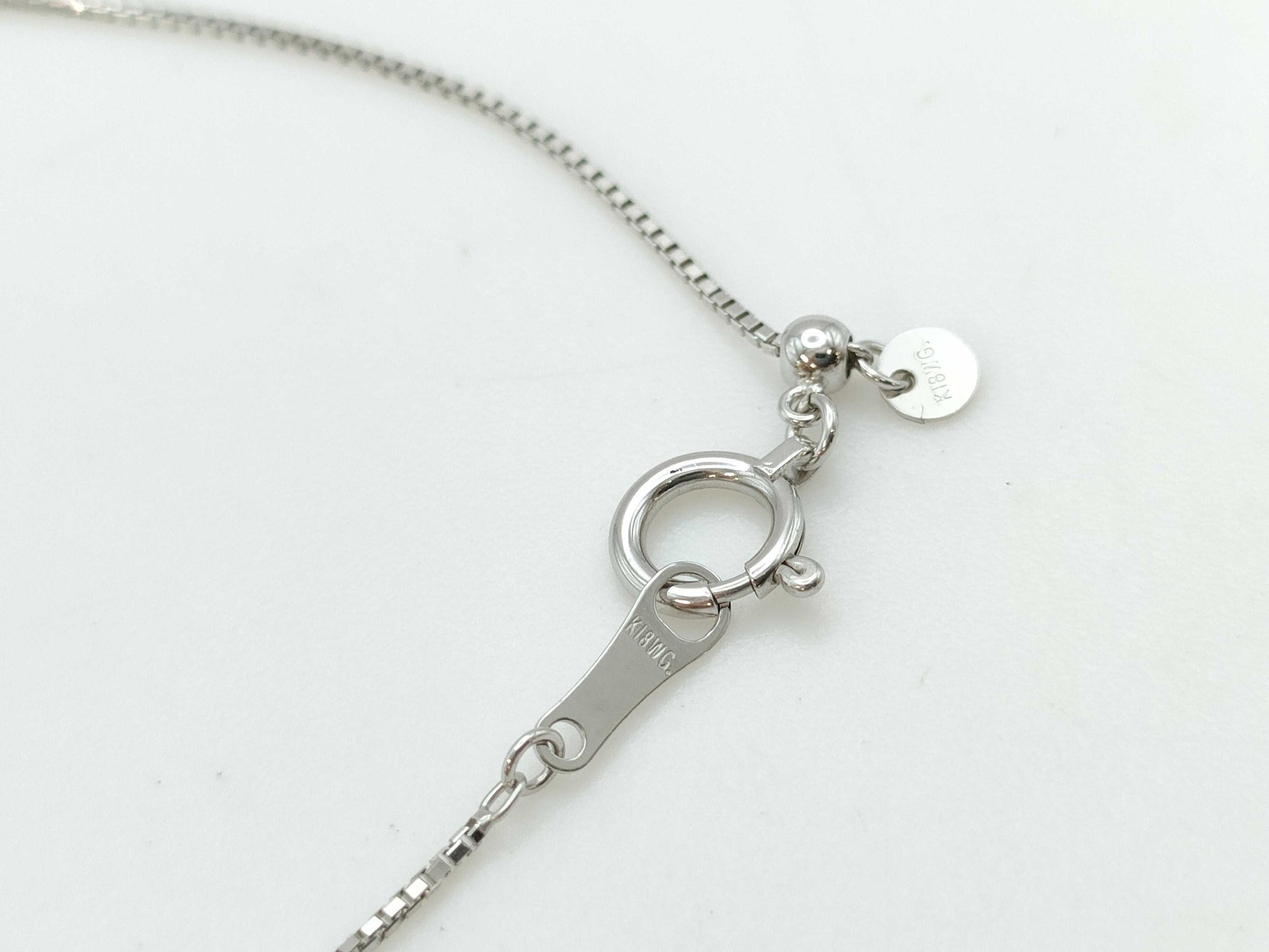 S1.01ct D0.30ct K18WG 3.3g Necklace