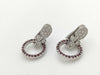 Ruby Diamond K18WG 11.0g Earrings