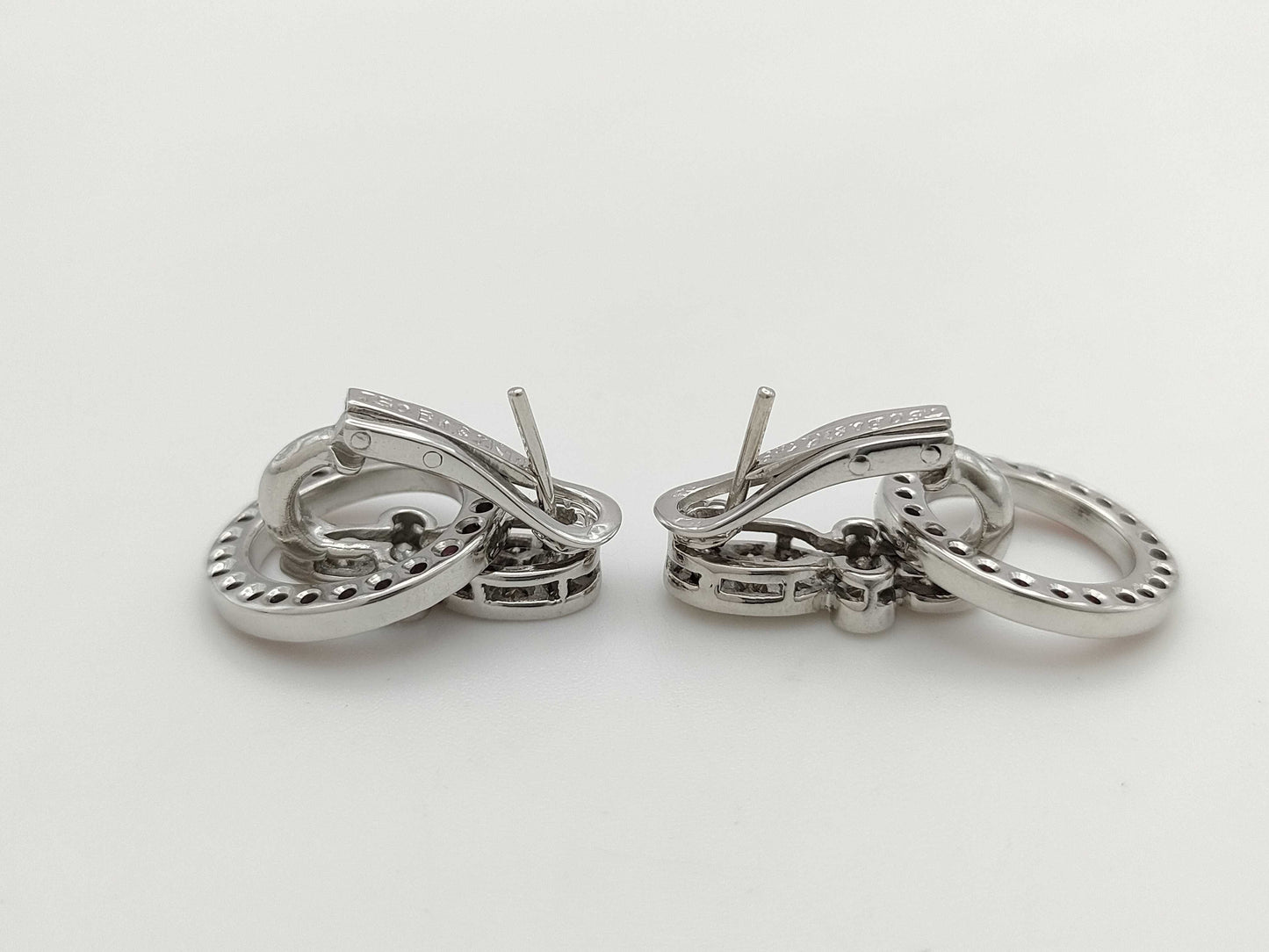 Ruby Diamond K18WG 11.0g Earrings
