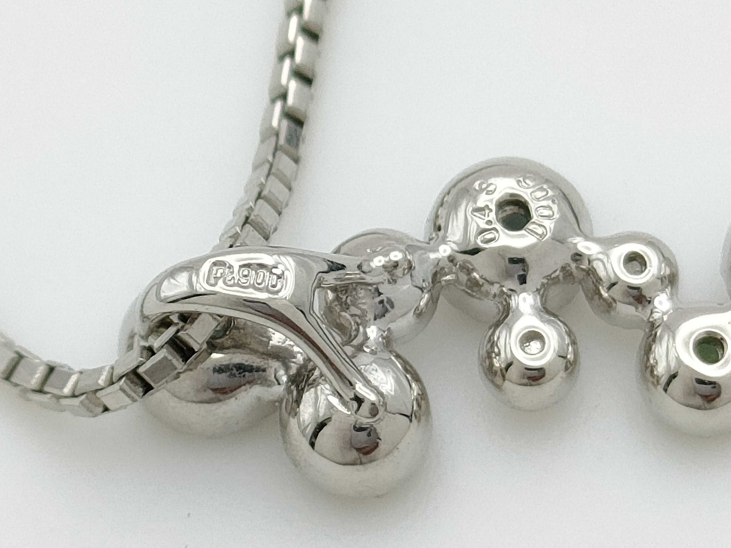 AX0.43ct D0.06ct PT900/850 6.2g Necklace