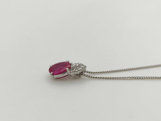 R1.32ct D0.16ct PT900/850 3.9g Necklace