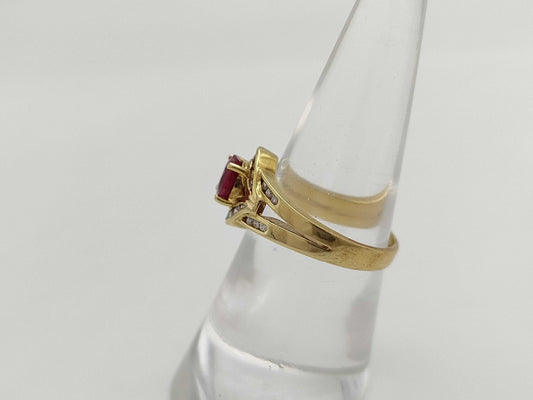 R0.83ct D0.21ct K18 4.3g Ring