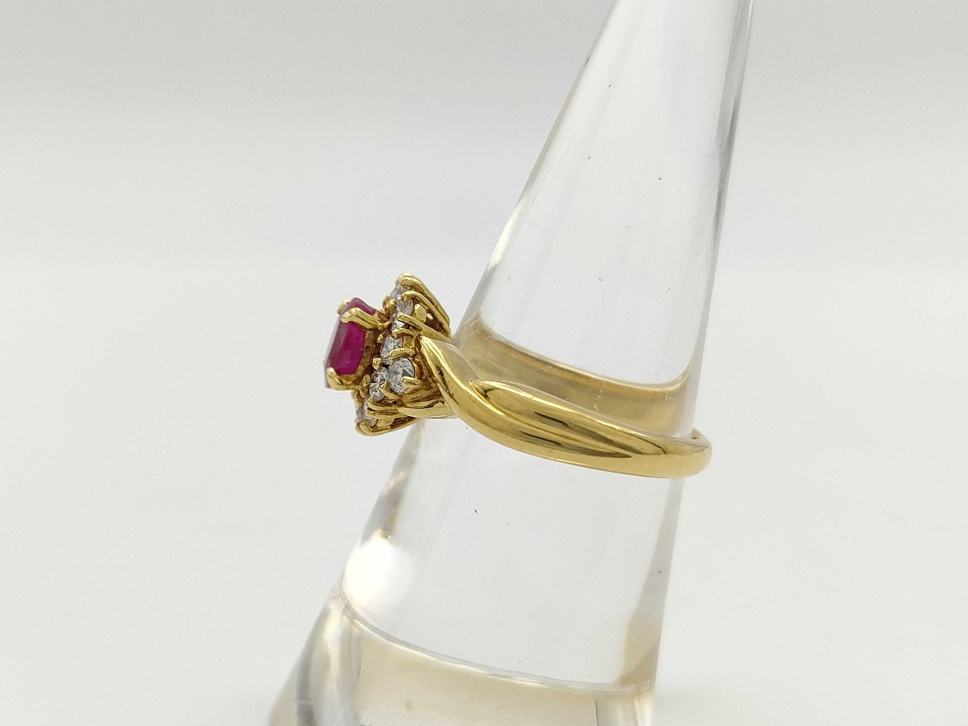 R0.85ct D0.47ct K18 6.0g Ring