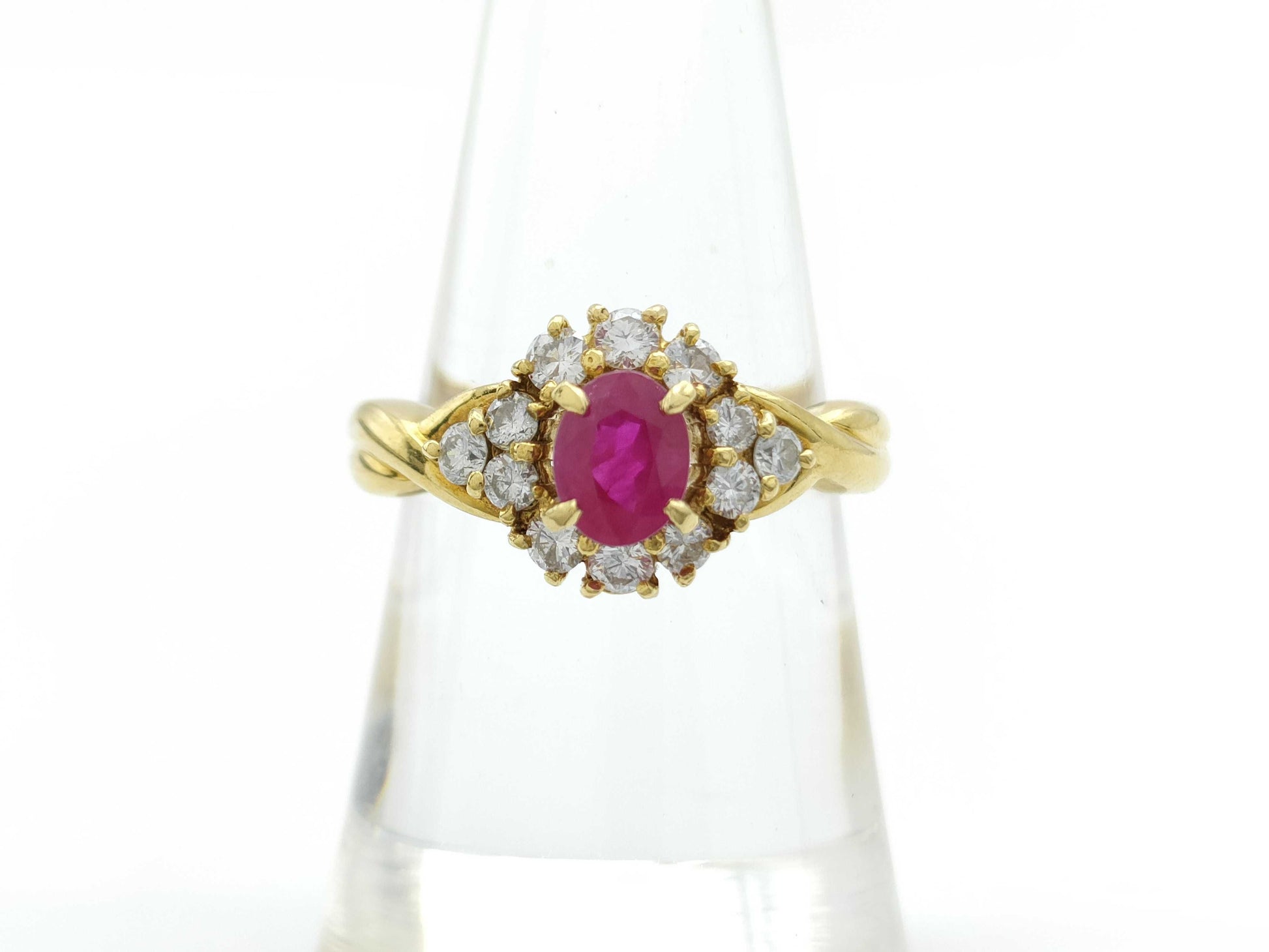 R0.85ct D0.47ct K18 6.0g Ring
