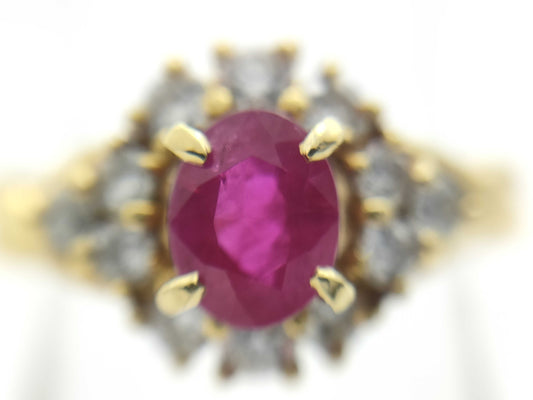 R0.85ct D0.47ct K18 6.0g Ring