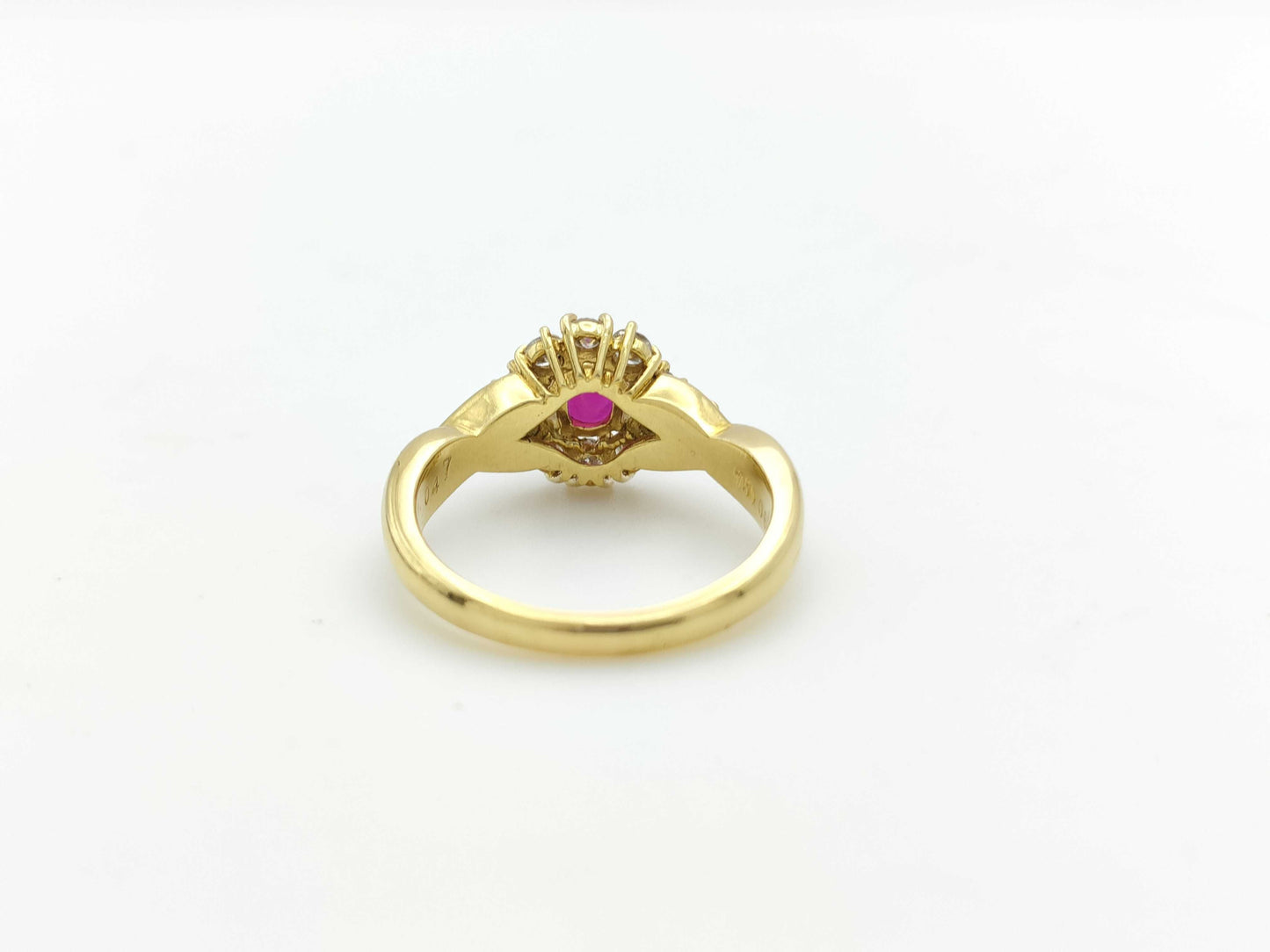 R0.85ct D0.47ct K18 6.0g Ring