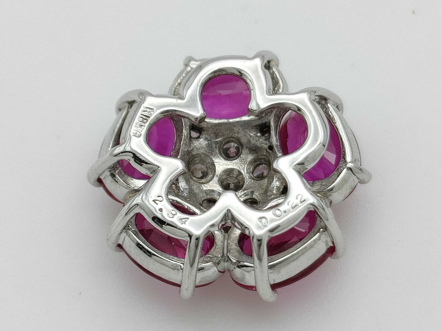 R2.34ct D0.22ct K18WG 2.3g Pendant Top