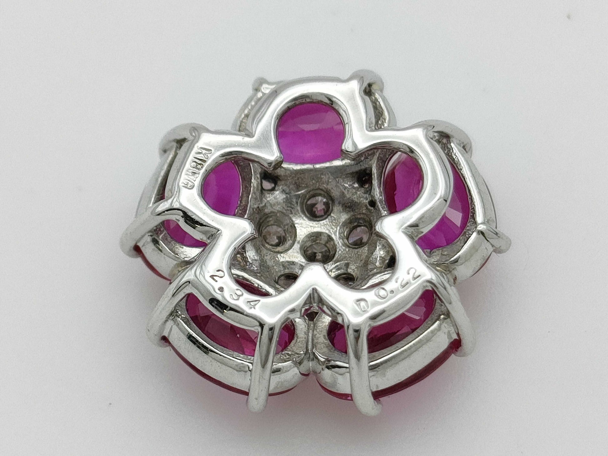 R2.34ct D0.22ct K18WG 2.3g Pendant Top