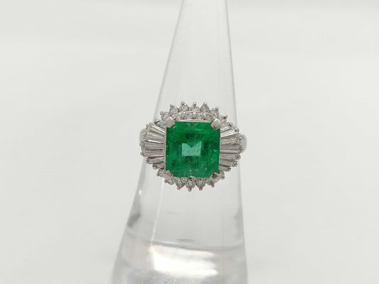 E2.60ct D0.80ct PT900 7.5g Ring