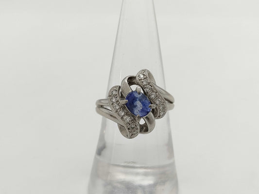 S1.00ct D0.20ct PT900 6.7g Ring