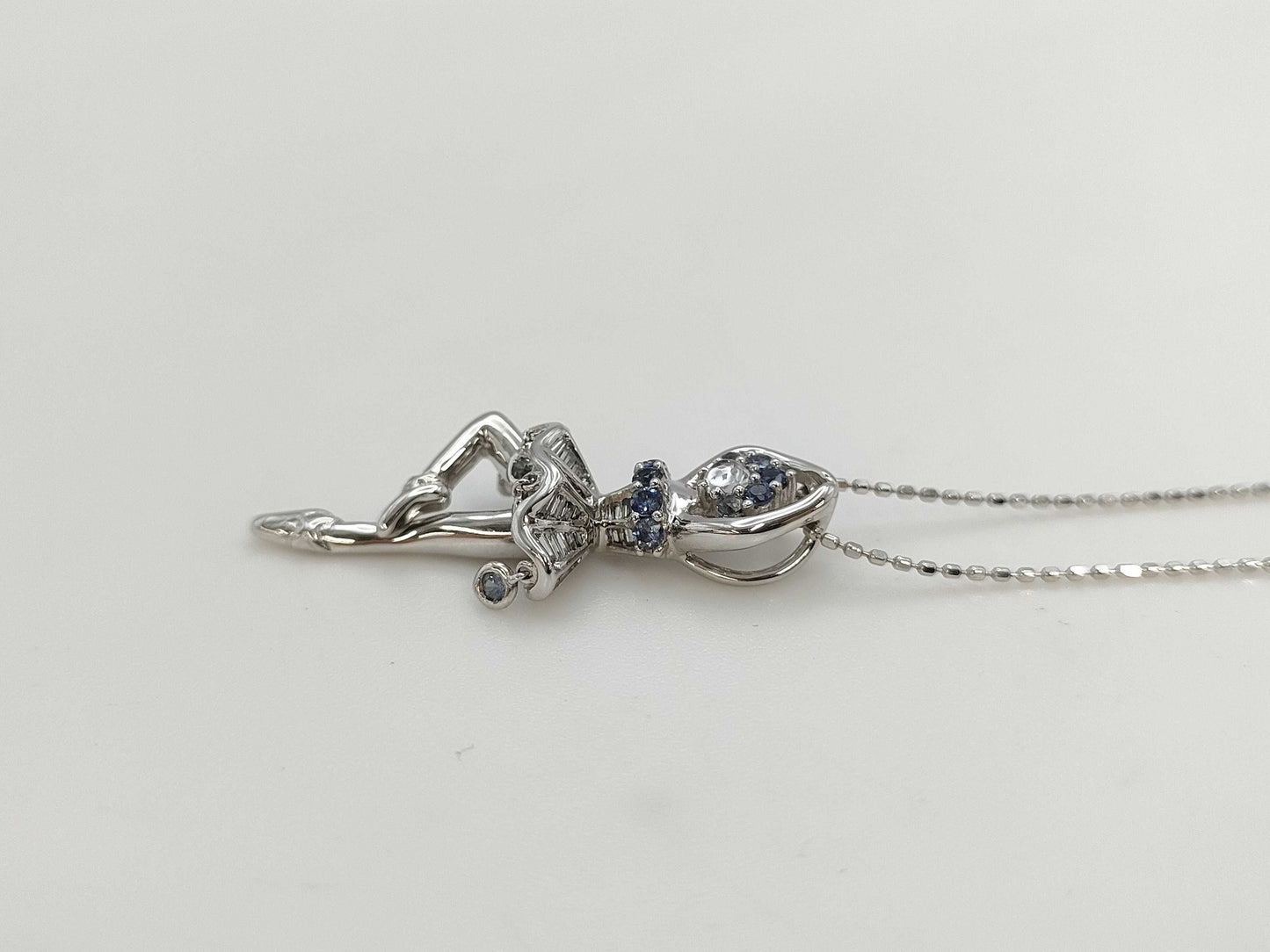 S0.33ct D0.25ct K18WG 5.2g Necklace