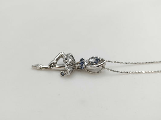 S0.33ct D0.25ct K18WG 5.2g Necklace